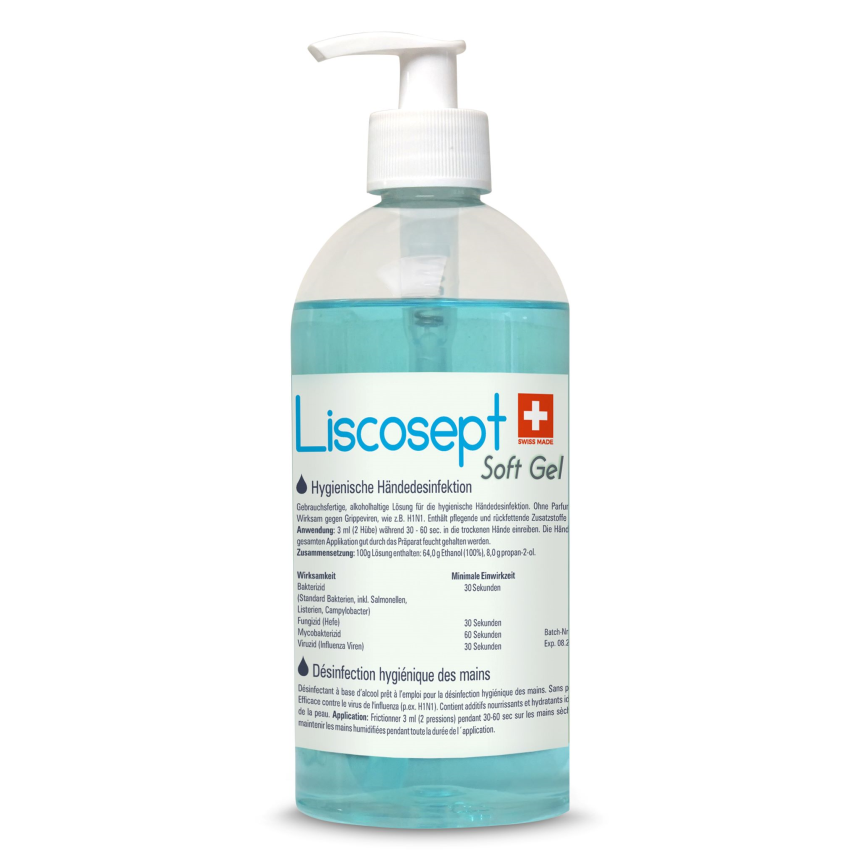 LISCOSEPT Soft Gel d&amp;#233;sinfect mains pom dose 500 ml